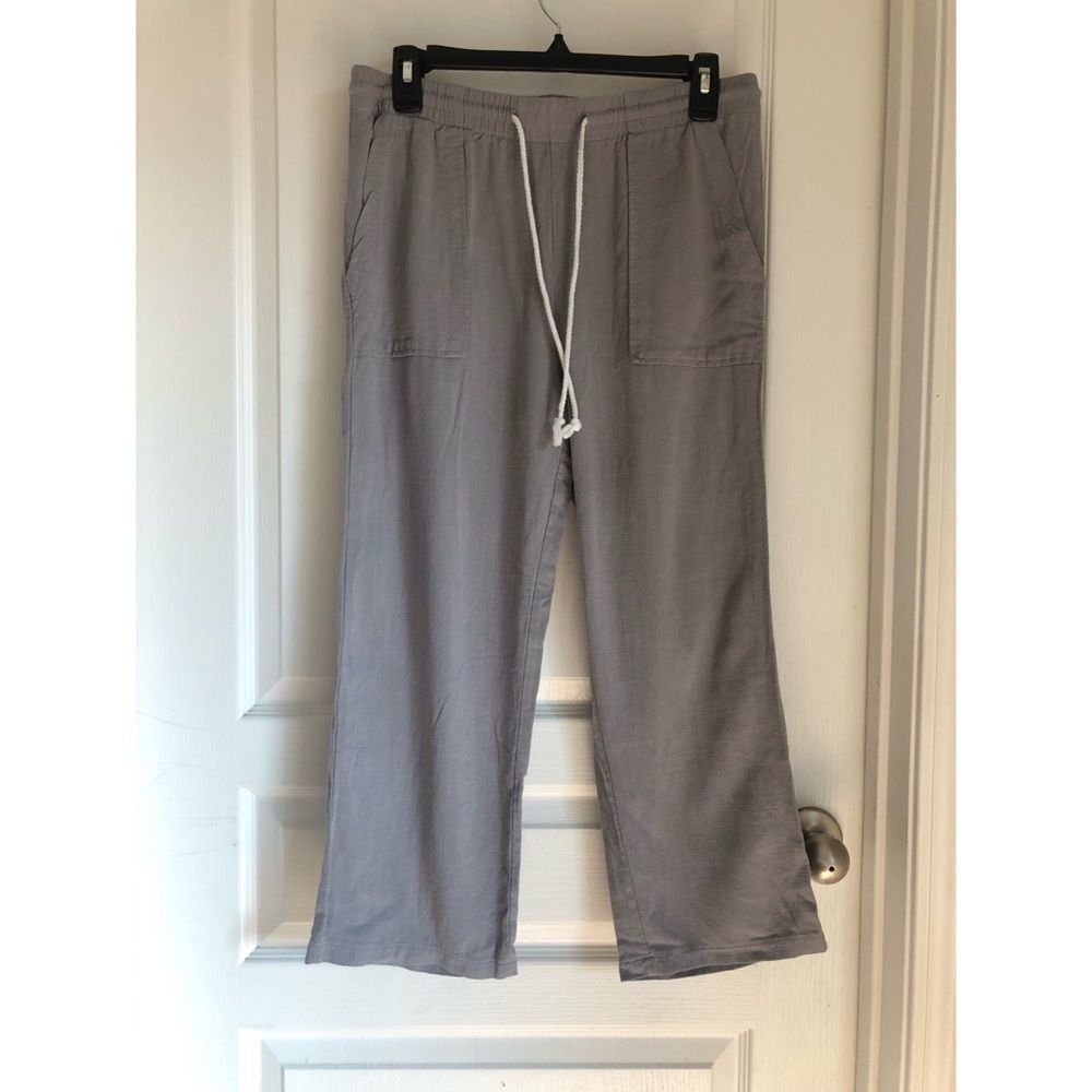 VETEMIN VISCOSE & LINEN BLEND PANTS SZ M